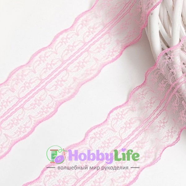 Кружево 4,5 см (1 м), розовый №26