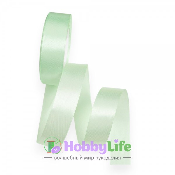 Лента атласная 2,5 см*23 м, мятный №050