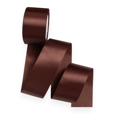 Лента атласная 5 см*23 м, шоколадный №070