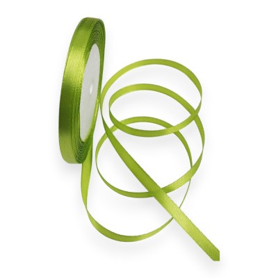 Лента атласная 0,6 см*23 м, фисташковый №184
