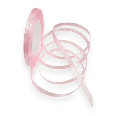 Лента атласная 0,6 см*23 м, розовый №04
