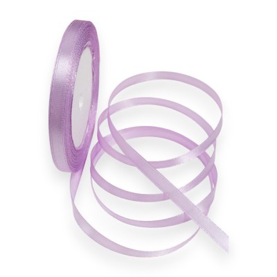 Лента атласная 0,6 см*23 м, сиреневый №69