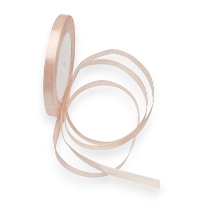 Лента атласная 0,6 см*23 м, пепельно-розовый №041