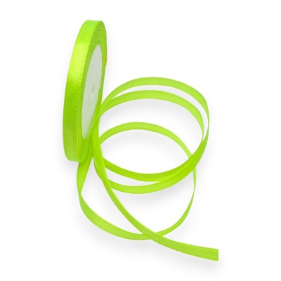 Лента атласная 0,6 см*23 м, лаймовый №057