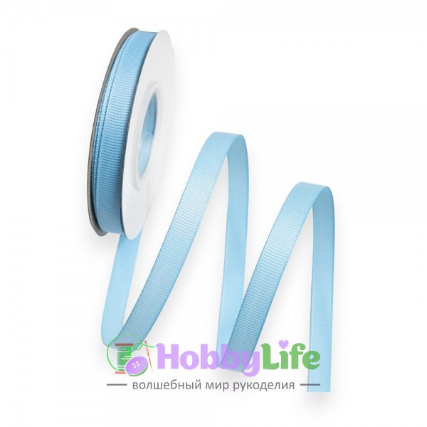 Лента репсовая 1 см*18 м "1 сорт", голубой №97