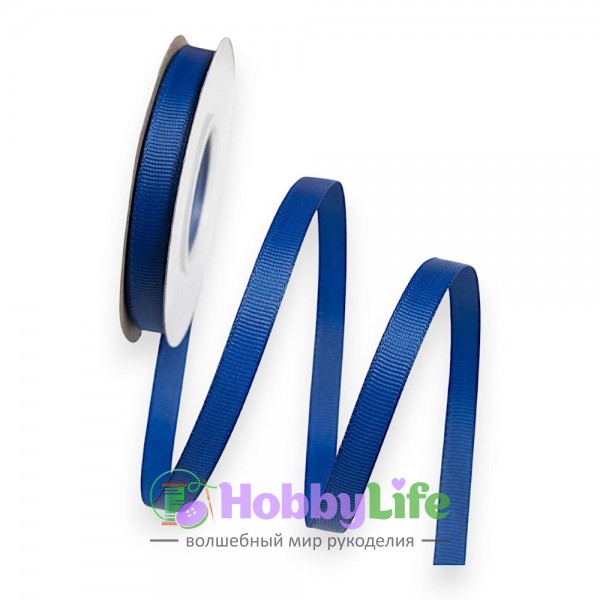 Лента репсовая 1 см*18 м "1 сорт", синий №240