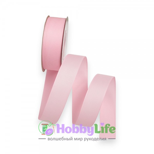 Лента репсовая 2,5 см "1 сорт", розовый №04