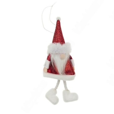 Новогоднее украшение "Гномик" 18 см (1 шт), красный