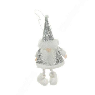 Новогоднее украшение "Гномик" 18 см (1 шт), серебро