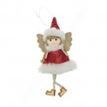 Новогоднее украшение "Куколка" 18 см (1 шт), красный