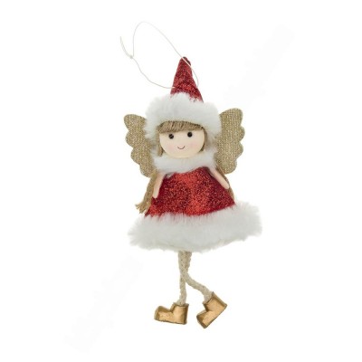 Новогоднее украшение "Куколка" 18 см (1 шт), красный