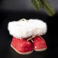 Новогоднее украшение "Сапожки" 10*7*7 см, красный