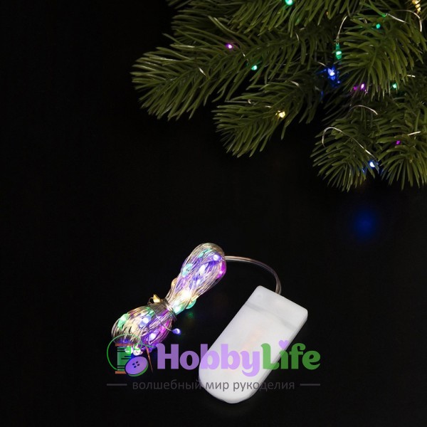 Гирлянда на батарейках "Роса" 5 м (цвет мульти)