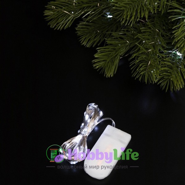 Гирлянда на батарейках "Роса" 5 м (цвет холодный)