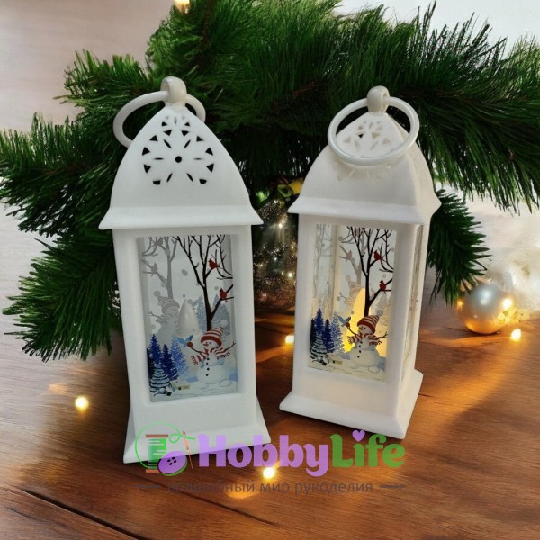 Фонарик светодиодный на батарейках 12 см, белый (теплый свет)