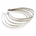 Ободки для волос металл 6 мм (1 шт), серебро