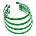 Ободки для волос с репсовой тканью пластик. 1 см (1 шт), зеленый №061