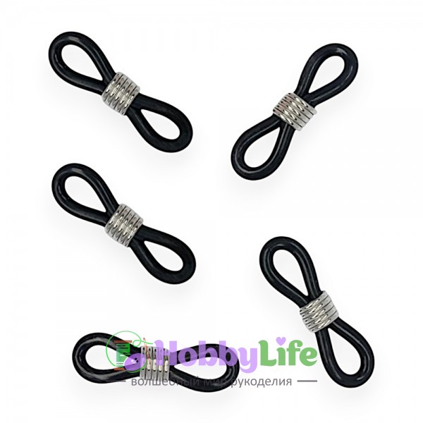 Петля-коннектор для цепочек 19,4 мм*4,24 мм (1 шт), черный/серебро