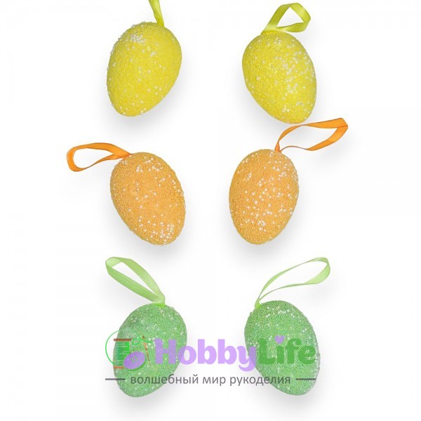 Пасхальный декор "Яйца" 6,5 см (6 шт), №3