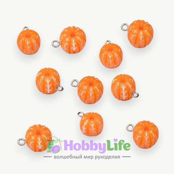 Подвеска "Мандарин" 1,5*1 см (1 шт)
