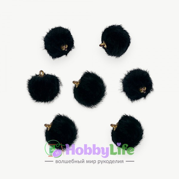 Подвеска шарик 16 мм (1 шт), черный №10