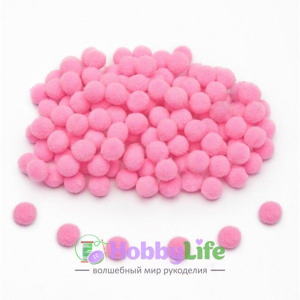 Помпоны Premium 0,8-1 см (20 шт), розовый