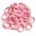 Резинки бесшовные для волос 3 см (10 шт), светло-розовый №2
