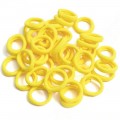 Резинки бесшовные для волос 3 см (10 шт), желтый №25