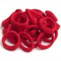 Резинки бесшовные для волос "Premium" 4 см (10 шт), красный №8009