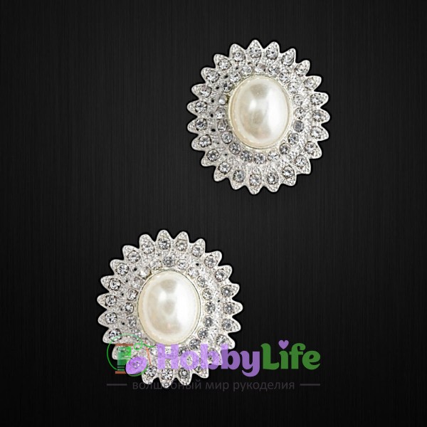 Серединка ювелирная 2,5*2,7 см (1 шт), серебро