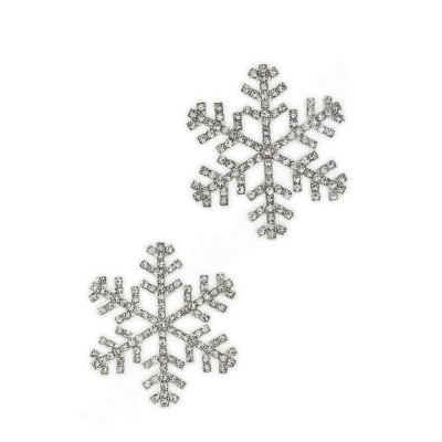 Серединка ювелирная "Снежинка" 3,5 см (1 шт), серебряный