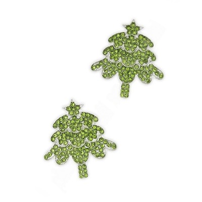 Серединка ювелирная "Ёлочка" 3*3,3 см (1 шт), зеленый