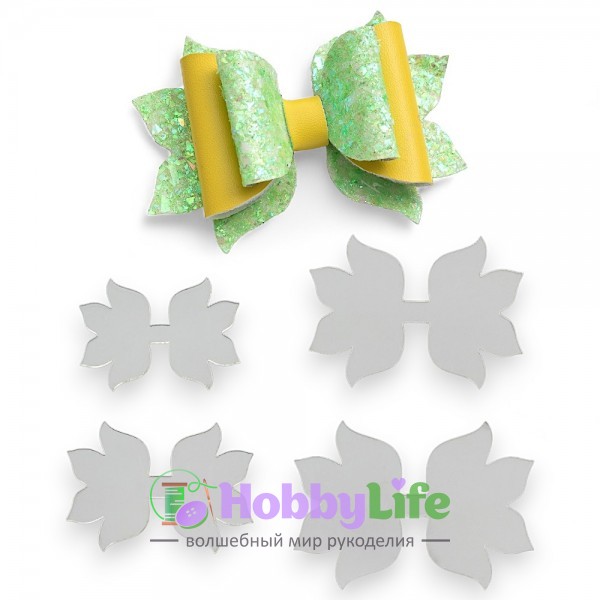 Набор пластиковых шаблонов 1 мм "Набор Хвостиков №5"