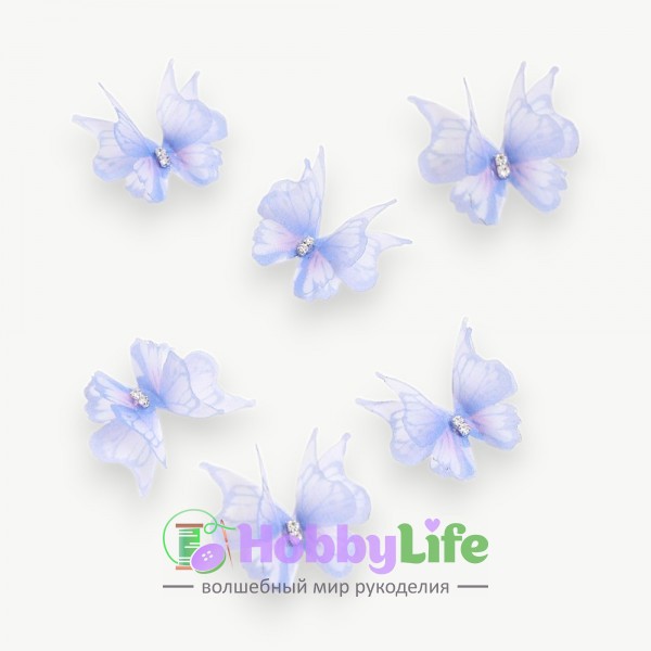 Бабочки шифоновые маленькие 3 см (1 шт), №15