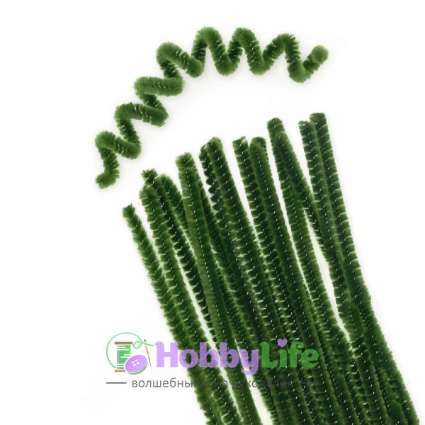 Синельная проволока 30 см, травяная (1 шт)