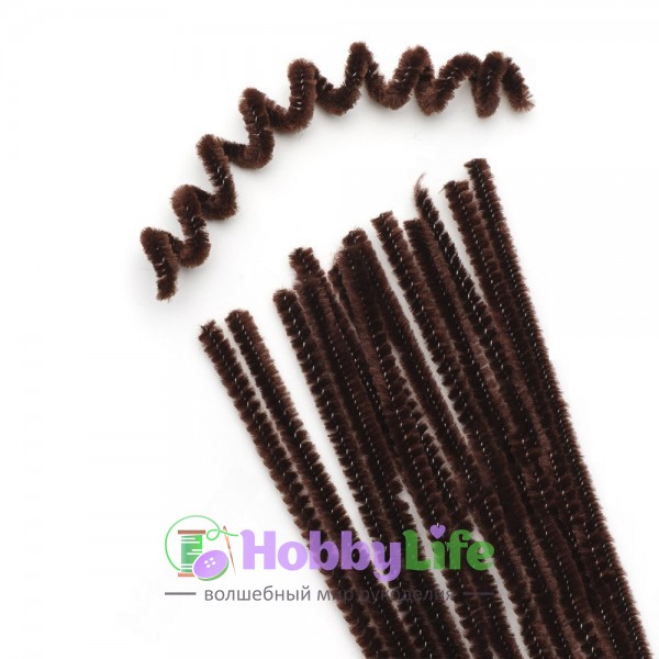 Синельная проволока 30 см, шоколадная (1 шт)