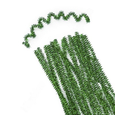 Синельная проволока металлик 30 см, зеленый (1 шт)