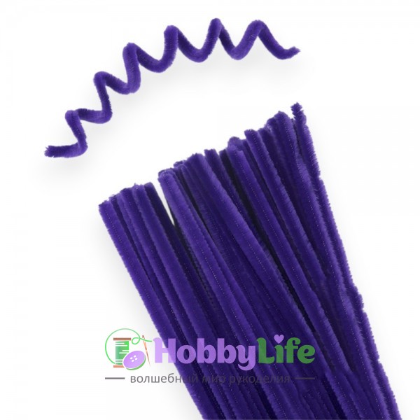 Синельная проволока 30 см, фиолетовая (1 шт)