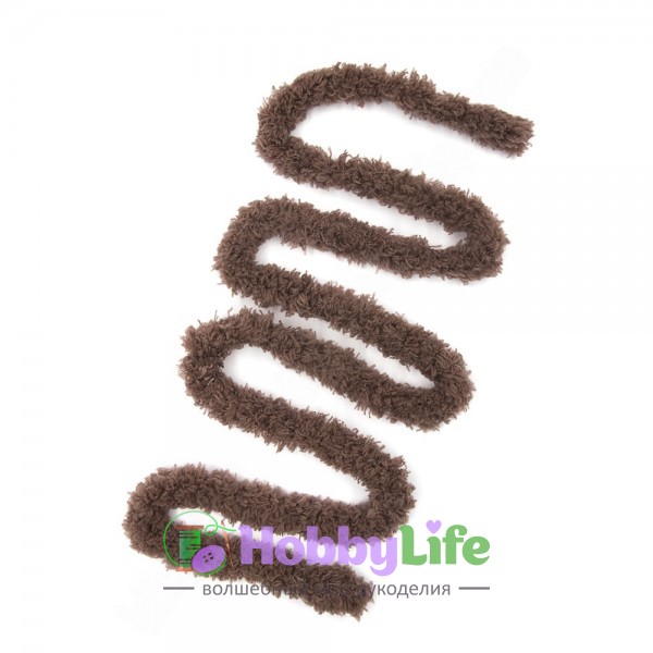 Синельная проволока плюшевая 1 м, темно-коричневый (1 шт)
