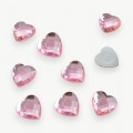 Стразы граненые 20 мм, сердце (1 шт), светло-розовый