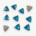 Стразы пришивные 18 мм "Треугольник" (1 шт), голубой