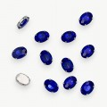 Стразы пришивные 18 мм "Овал" (1 шт), синий