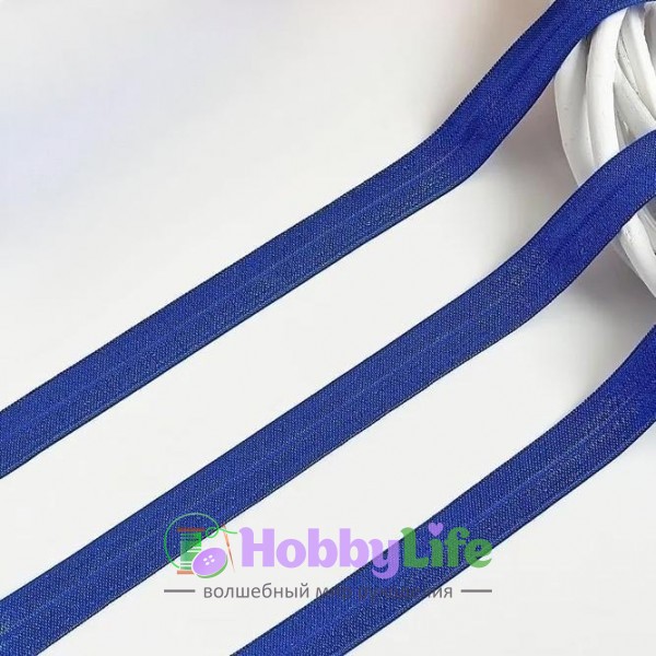 Тесьма эластичная 1,5 см (1 м), синий