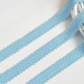 Тесьма-резинка с кружевом 2 см (1 м), голубой