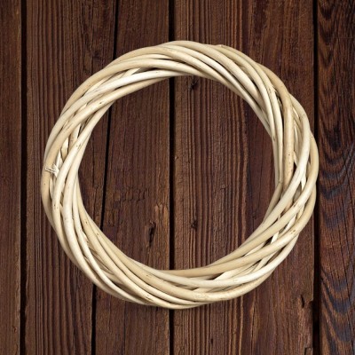 Венок для декора из лозы 20 см (1 шт), натуральный