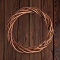 Венок для декора из лозы 20 см (1 шт), коричневый