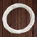 Венок для декора из лозы 30 см (1 шт), белый