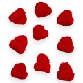 Фурнитура "Шапочка" 3,5*3,5 см (1 шт), красный