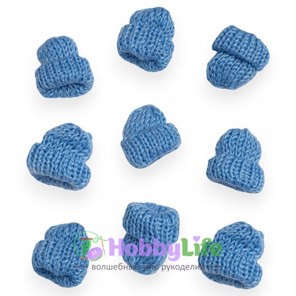 Фурнитура "Шапочка" 3,5*3,5 см (1 шт), голубой