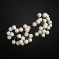 Ягодки на веточке 1,2 см, белые жемчужные (примерно 40 ягод)